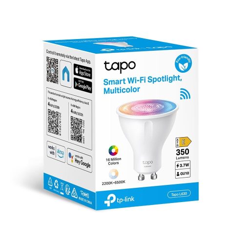 TP-Link TAPO L630 LED Izzó Wi-Fi-s GU10 váltakozó színekkel Spotlight