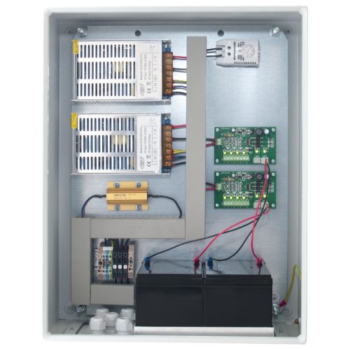 12 V-120 W / 24 V-60 W / 30 min teljesítményű kültéri szünetmentes tápegység