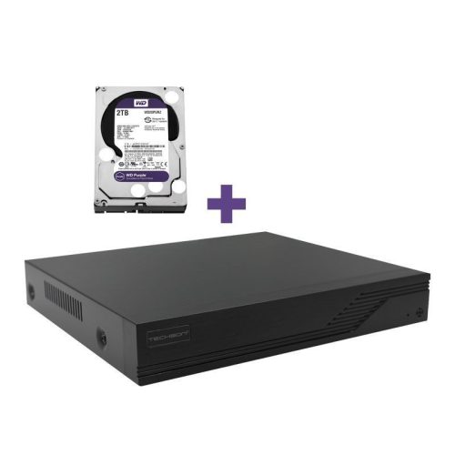 Techson TCR I12 S08-NS 8 csatornás IP rögzítő + 2 TB HDD