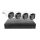 Techson THK-IH8C4 8 csatornás IP rögzítő + 4 db THI-HS1-C204 kamera szett