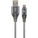 USB A - USB C Adatkábel, USB, szürke-fehér