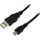 USB A - USB mini B Toldó, USB, fekete