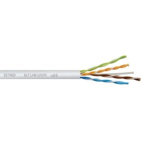   Bitner TI0044-305 Cat.6 U/UTP kábel, szürke, 4x2 eres, 0,54 mm2, 305 m