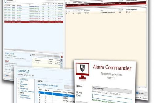 Alarm Commander kieg. vevő csatlakoztatás IP-n