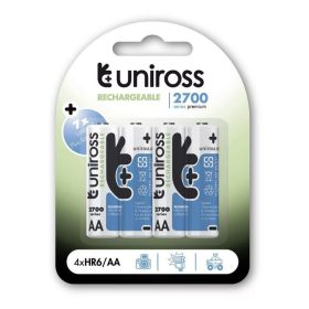 Uniross UN4AA2700 elem méretű akkumulátor, 1,2 V, 2,7 Ah