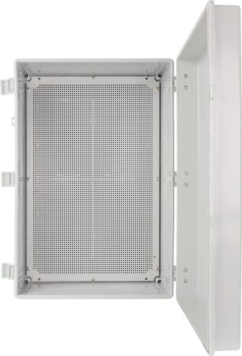 ABS doboz, 600x400x220mm, szerelőlappal