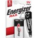 Energizer MAX alkáli elem, 6LF22, 9 V, 550 mAh