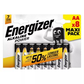   Energizer LR6AP-BP8 Alkaline Power alkáli ceruzaelem, AA, 1,5 V, 2500 mAh