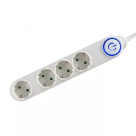 4 fejes elosztó, 16 A, 4 x SHUKO, 3 x 1 mm2, 1,5 m, fehér