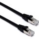 Excel 100-225 Cat.6a F/FTP patchkábel, fekete, 1 m