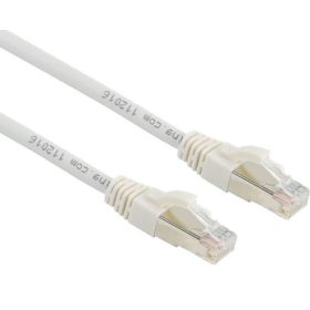   Excel 100-244 Cat.6a F/FTP patchkábel, fehér, 4x2 eres, 2 m