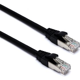 Excel 100-245 Cat.6a F/FTP patchkábel, fekete, 2 m