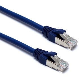 Excel 100-157 Cat.6a F/FTP patchkábel, kék, 2 m