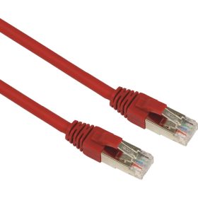 Excel 100-165 Cat.6a F/FTP patchkábel, piros, 5 m