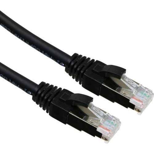 Cat.6a F/FTP patchkábel 5m, fekete