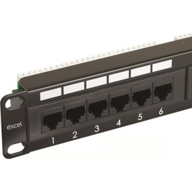 Excel 100-726 Patchpanel, 24 port, Cat.5e, UTP, 1U, 19