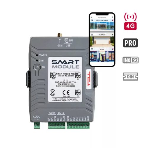 TELL gsmT4G_SMART_MODULE_MINI_DIN_RAIL_4G.IN6.R2 4G Kommunikátor