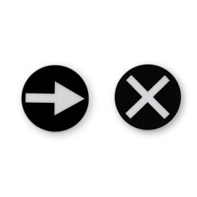   ASFERA80LD piktogramos lencse szett ("X" és nyíl) ASFERA80 lámpákhoz, 80mm