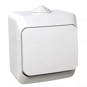   Schneider WDE000511 CEDAR PLUS Egypólusú nyomó, 16 A, falon kívüli, fehér