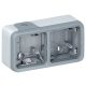 Legrand Plexo 55 069672 Falon kívüli Aljzat, Erős áram, szürke