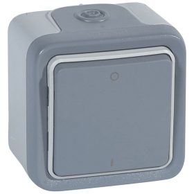   Legrand 069717 Plexo 55 Kétpólusú kapcsoló, 10 A, szürke