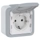 Legrand 069733 Plexo 55 Csatlakozóaljzat, 16 A, csapófedeles, szürke