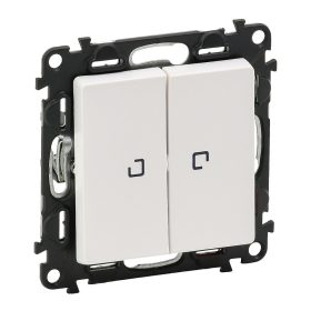   Legrand 752109 Valena Life Kettős váltókapcsoló, 10 A, keret nélkül, jelzőfénnyel, fehér