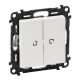 Legrand 752109 Valena Life Kettős váltókapcsoló, 10 A, keret nélkül, jelzőfénnyel, fehér