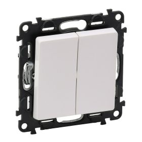   Legrand 752118 Valena Life Kettős váltóérintkezős nyomó, 6 A, keret nélkül, fehér