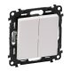 Legrand 752118 Valena Life Kettős váltóérintkezős nyomó, 6 A, keret nélkül, fehér