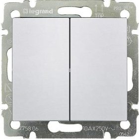   Legrand 774405 Valena Csillárkapcsoló, 10 A, keret nélkül, fehér