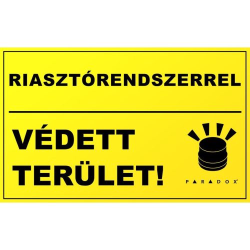 Riasztórendszerrel védett terület matrica 2