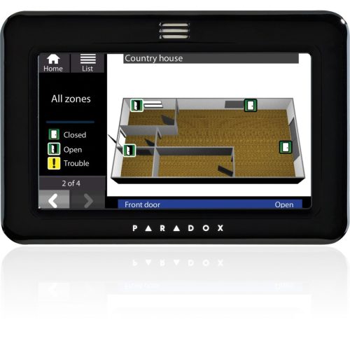 Paradox TM50 fekete Érintőképernyős LCD kezelő 