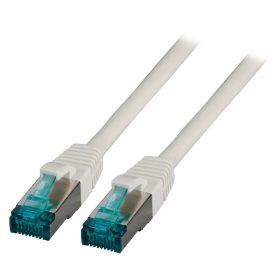 Cat.6a S/FTP patchkábel, szürke, 4x2 eres, 0,5 m