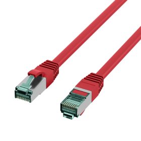 Cat.6a S/FTP patchkábel, piros, 4x2 eres, 0,5 m