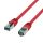 Cat.6a S/FTP patchkábel, piros, 4x2 eres, 0,5 m
