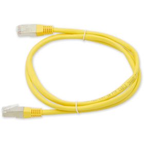 Cat.5e U/FTP patchkábel, sárga, 4x2 eres, 0,5 m