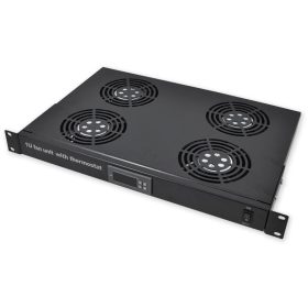 Ventilátor modul, 4 ventilátor, termosztát, 1U