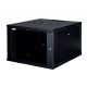 Lande LN-EUBOX09U5445-BL-1 Rackszekrény, 19", 9U, fali