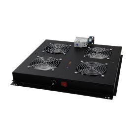   Lande LN-FAN-THM-2FFS-BL Ventilátor modul, 2 ventilátor, termosztát, 19