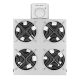 Techson Ventilátor modul, 4 ventilátor, analóg termosztát, 19