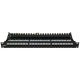 Patchpanel, 24 port, Cat.5e, Kábeltartóval, 1U, 19