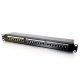 Patchpanel, 24 port, Cat.5e, Árnyékolt, 1U, 19