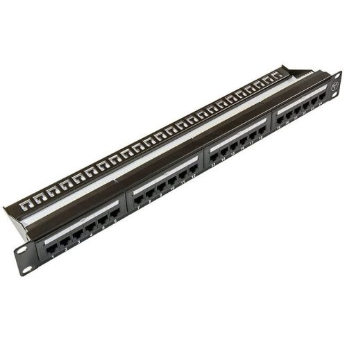 UTP Cat6 patchpanel, 24 portos, 1U