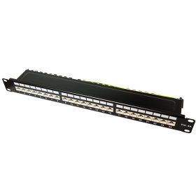 Patchpanel, 24 port, Cat.6A, FTP, 1U, 19