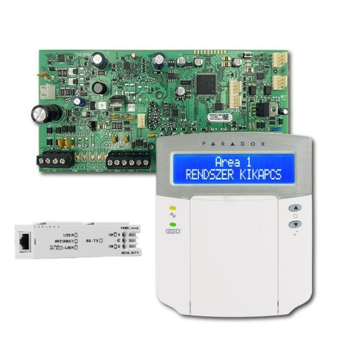 Paradox SP5500+ és K32LCD+ és IP modul szett - 32 zónás, vezetékes központ szett