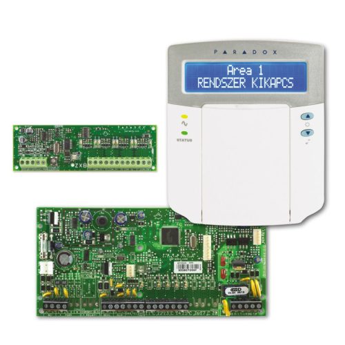 Paradox SP5500+ és K32LCD+ tamperrel és ZX8SP szett - 32 zónás, vezetékes központ szett
