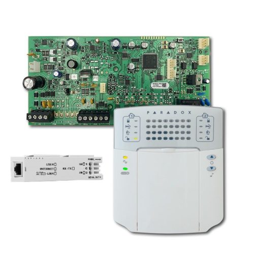 Paradox SP5500+ és K32+ és IP modul szett - 32 zónás, vezetékes központ szett