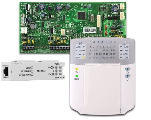 Paradox SP6000+ és K32+ és IP modul szett - 32 zónás, vezetékes központ szett