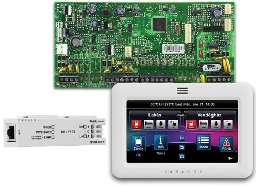 Paradox SP6000+ és TM50W és IP modul szett - 32 zónás, vezetékes központ szett